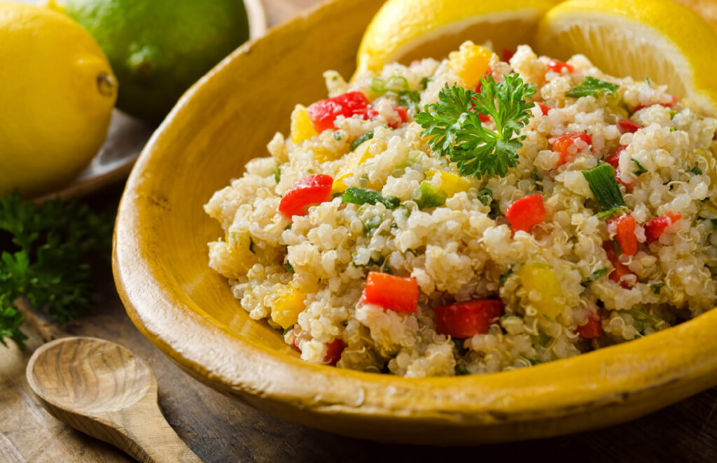 Salteado de quinoa