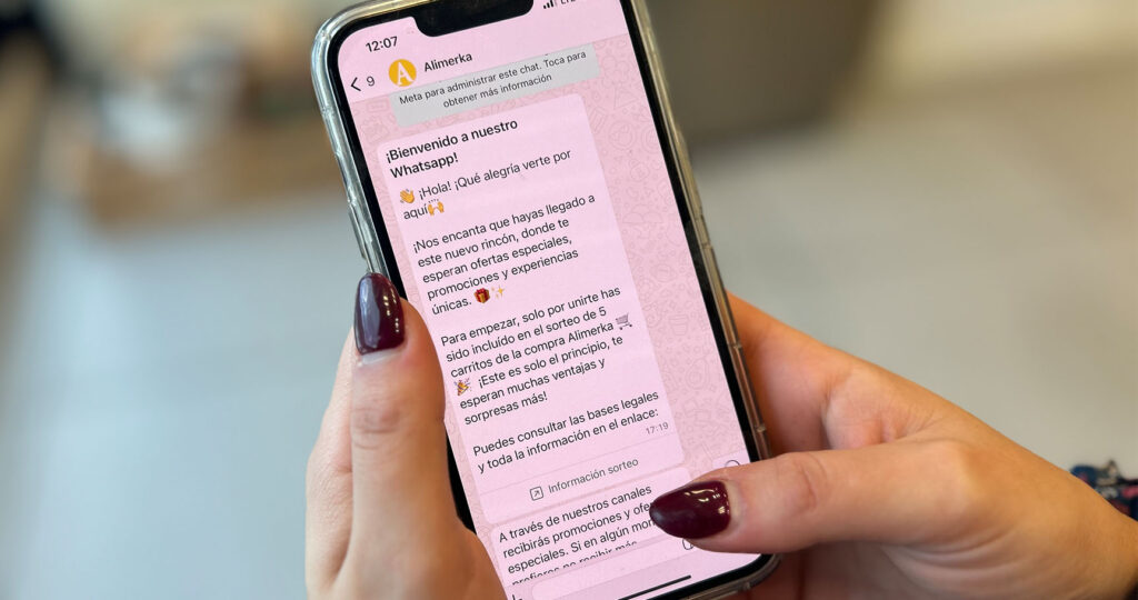 Nuevo canal de whatsapp de Alimerka